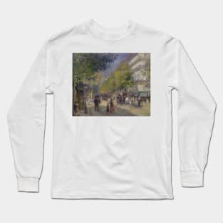 The Grands Boulevards by Auguste Renoir Long Sleeve T-Shirt